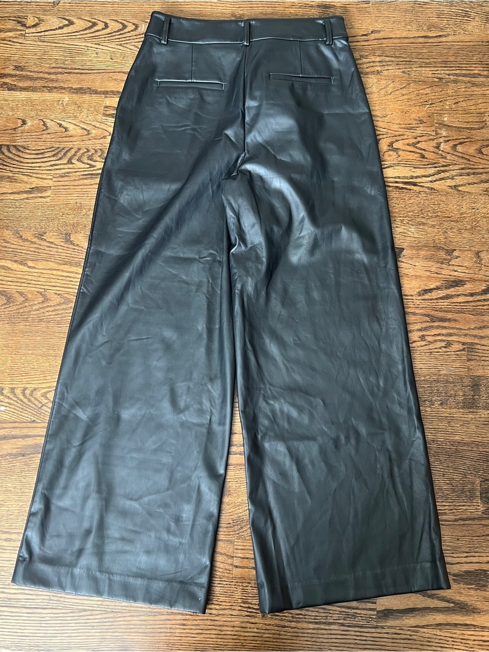 LOFT Black Wide Leg Faux Leather Pants - Picture 5 of 5